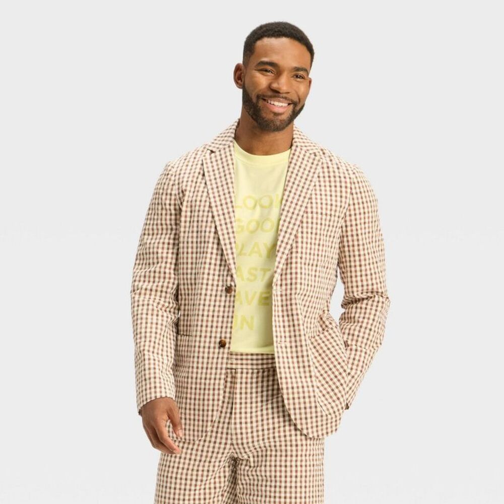 Houston White Men's Seersucker Suit Jacket - Brown L